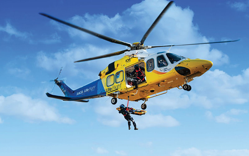 RACQ LifeFlight Rescue chopper